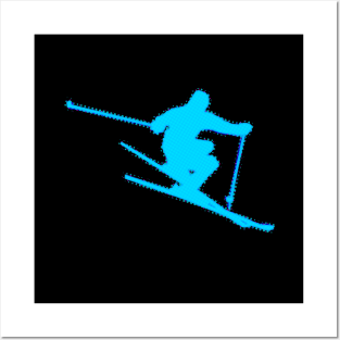 Alpine Ski - 2022 Olympic Winter Sports Lover -  Snowboarding - Light Blue Posters and Art